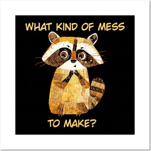 Funny raccoon Posters and Art